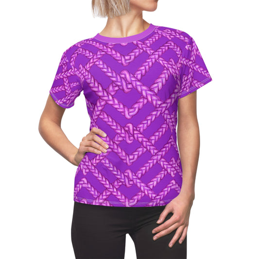 Women's Purple All Over Print T-shirt